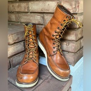 Red Wing 10877 Moc Toe Work Boots - Men’s Left 9.5 and Right 8.5